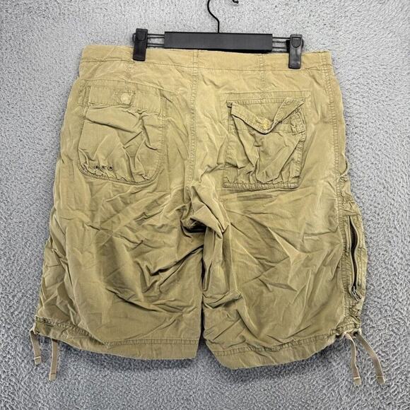 Vintage Gap Shorts Mens Small Green Military Cargo Surplus Faded Drawstrings y2k - Picture 5 of 11
